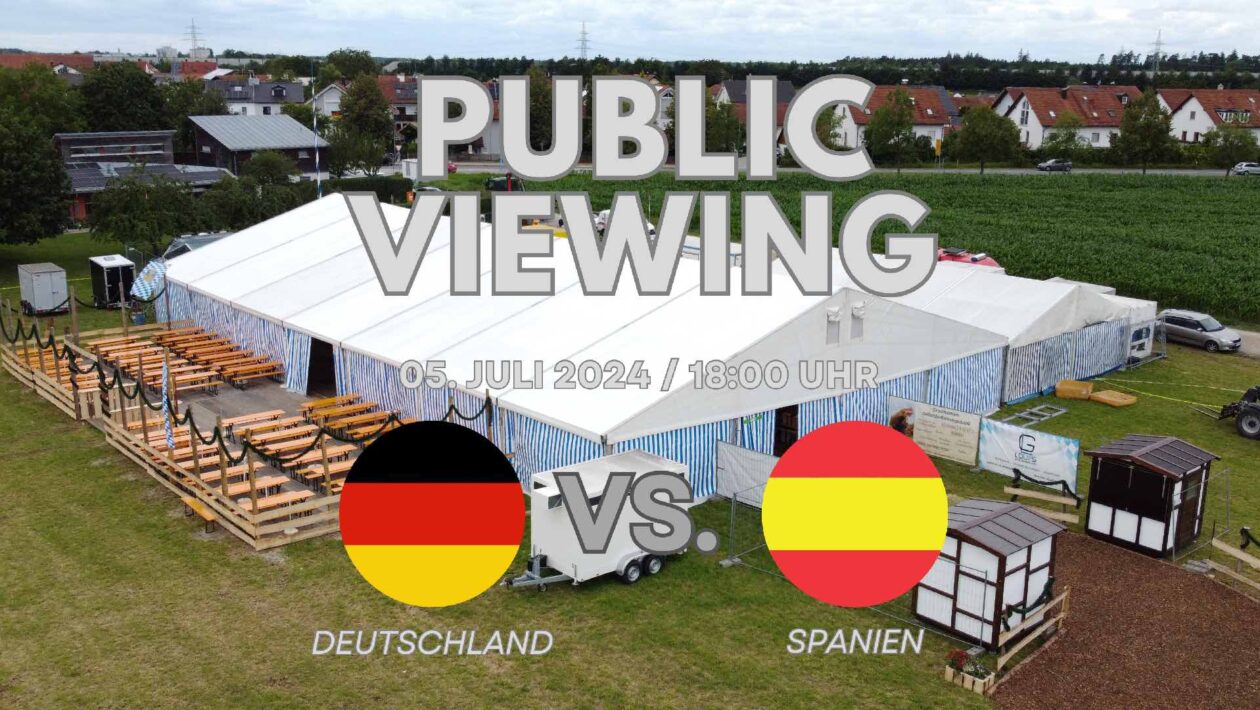 Public Viewing: Deutschland gegen Spanien beim Feuerwehrfest in Grasbrunn