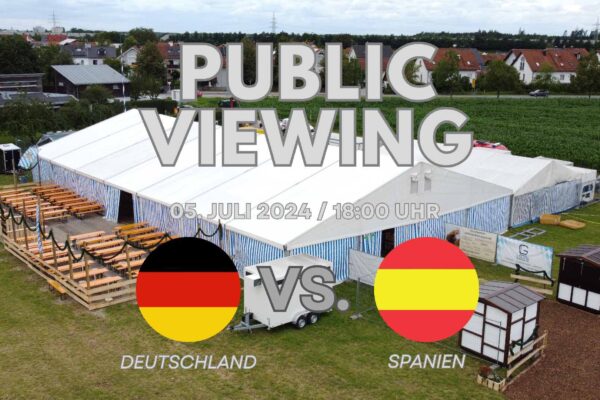 Public Viewing: Deutschland gegen Spanien beim Feuerwehrfest in Grasbrunn
